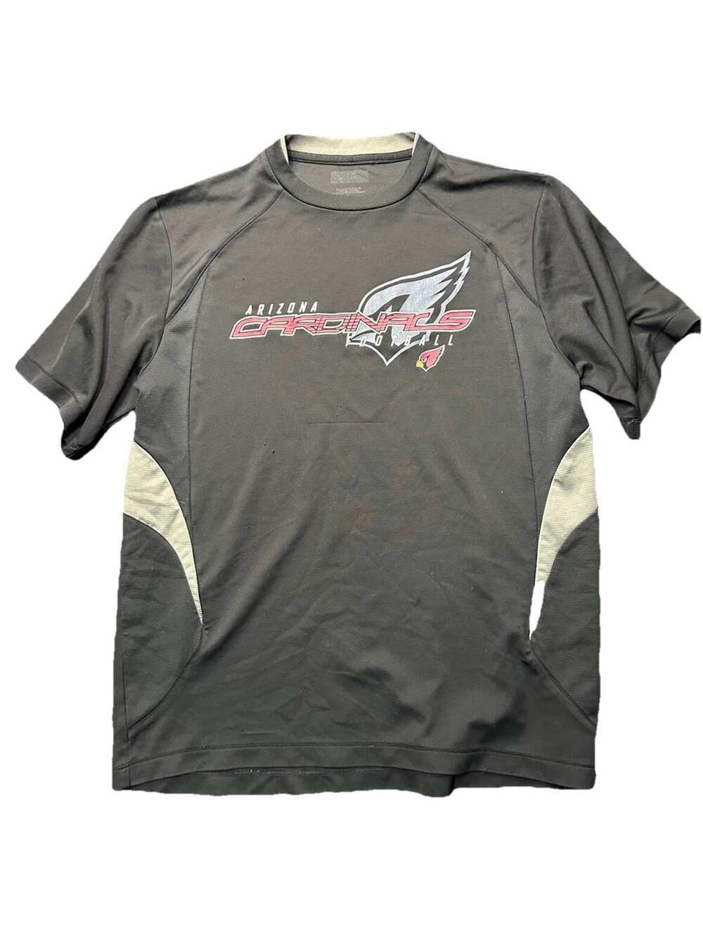 Arizona Cardinals Football Shirt Mens Large Athletic Black Short Sleeve NFL